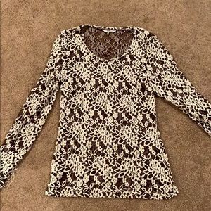 BKE lace long sleeve shirt